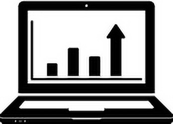 monitoring flat web icon concept vector image