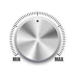 realistic metal button with circular processing vector image