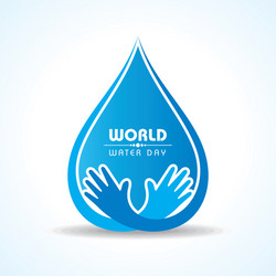 Save nature concept - world water day vector