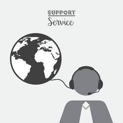 support service design vector image