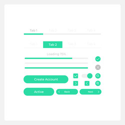 user registration ui elements kit vector image