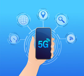 5g network technology abstract icon 3d vector image