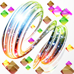 abstract background- colored twisted round shape vector image
