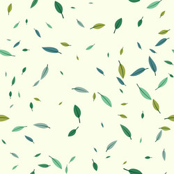 abstract green seamless pattern with leaves vector image