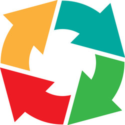 cycle and cyclical arrows circular concentric vector image