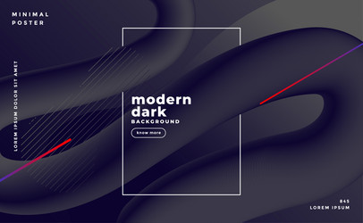 dark banner of fluid loop background vector image