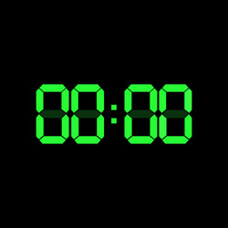 electronic alarm icon timer clock digital time vector image