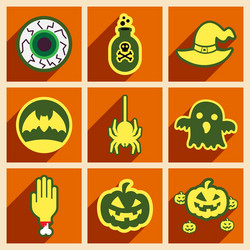 flat with shadow concept and mobile application vector image