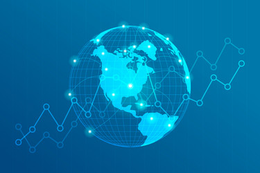 Global network lines connection vector