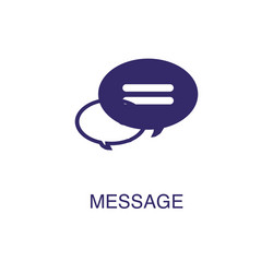 message element in flat simple style on white vector image