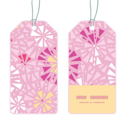 pink abstract triangles vertical stripe frame vector image