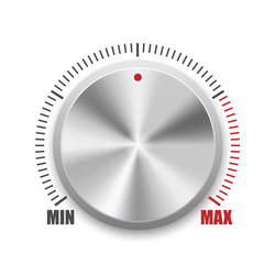 realistic metal button with circular processing vector image