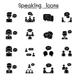 talk speech discussion dialog speaking chat vector image