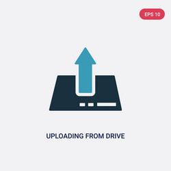 Two color uploading from drive icon user vector