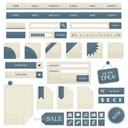 Web Interface Elements vector image