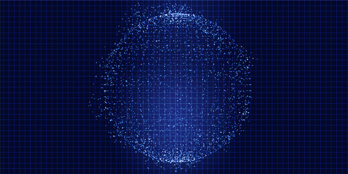 abstract background with a sphere techno dots vector image