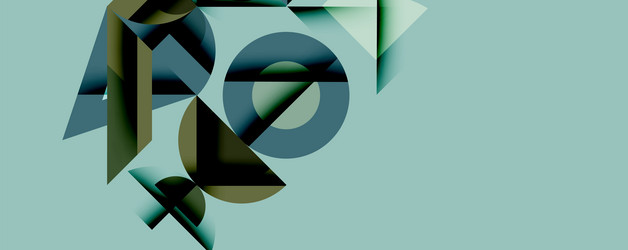 abstract geometric composition overlapping shapes vector image