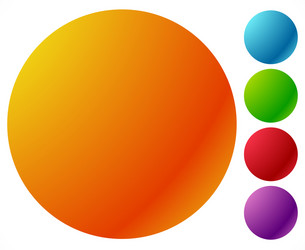 button shapes backgrounds in 5 bright glossy color vector image