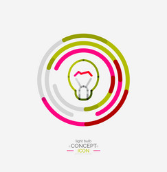 light bulb minimal design logo vector