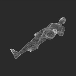 Man Lying Down, Relaxing Pose vector image