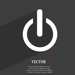 power icon symbol flat modern web design with long vector image