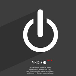 Power icon symbol flat modern web design with long vector