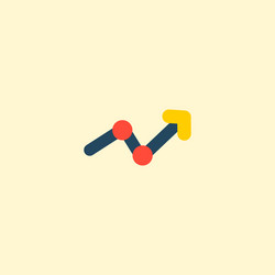 statistic icon flat element vector image