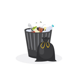 trash bin garbage container vector image