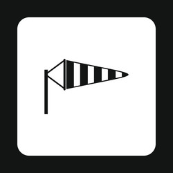 windsock icon in simple style vector image