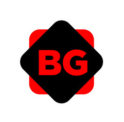 bg company name initial letters monogram red vector image