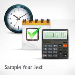 calculator clock vector image