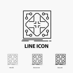 data infrastructure network matrix grid icon vector image