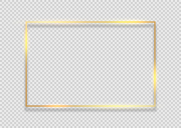 Golden Frame Square Background vector image