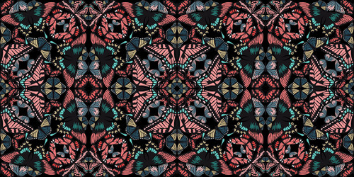 seamless pattern from various colored vector image