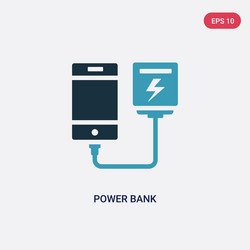 two color power bank icon from user interface vector image