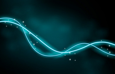 bright wavy lines neon lights cloud smoke mist vector