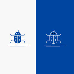 bug bugs insect testing virus line and glyph web vector image