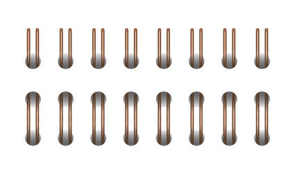 copper horizontal wire spiral for open notebook vector image