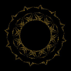 decorative gold circle in the form of a frame vector image