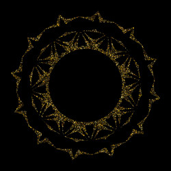 Decorative gold circle in the form of a frame vector