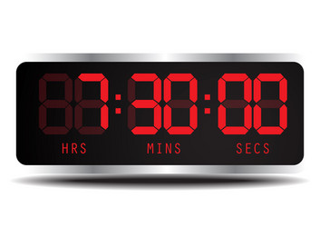 electronic alarm icon timer clock digital time vector image