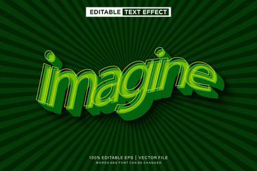 imagine text effect editable template vector image