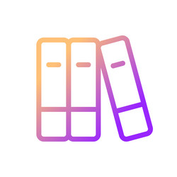 messy bookshelf pixel perfect gradient linear ui vector image