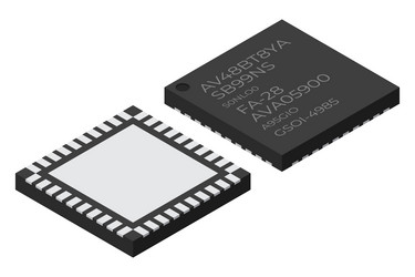 microchip computer electronic component vector image