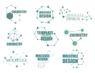 Molecular Structure & Connection vector image