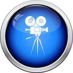 Retro cinema camera icon Royalty Free Vector Image