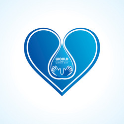 Save nature concept - world water day vector