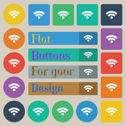 wifi sign wi-fi symbol wireless network icon vector image