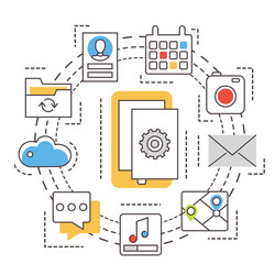 application development mobile apps vector image