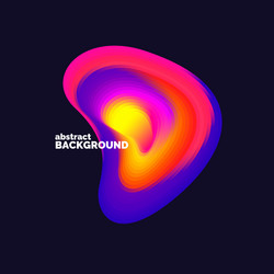 bright abstract object with dynamic waves vector image